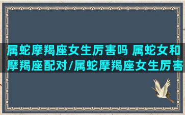 属蛇摩羯座女生厉害吗 属蛇女和摩羯座配对/属蛇摩羯座女生厉害吗 属蛇女和摩羯座配对-我的网站